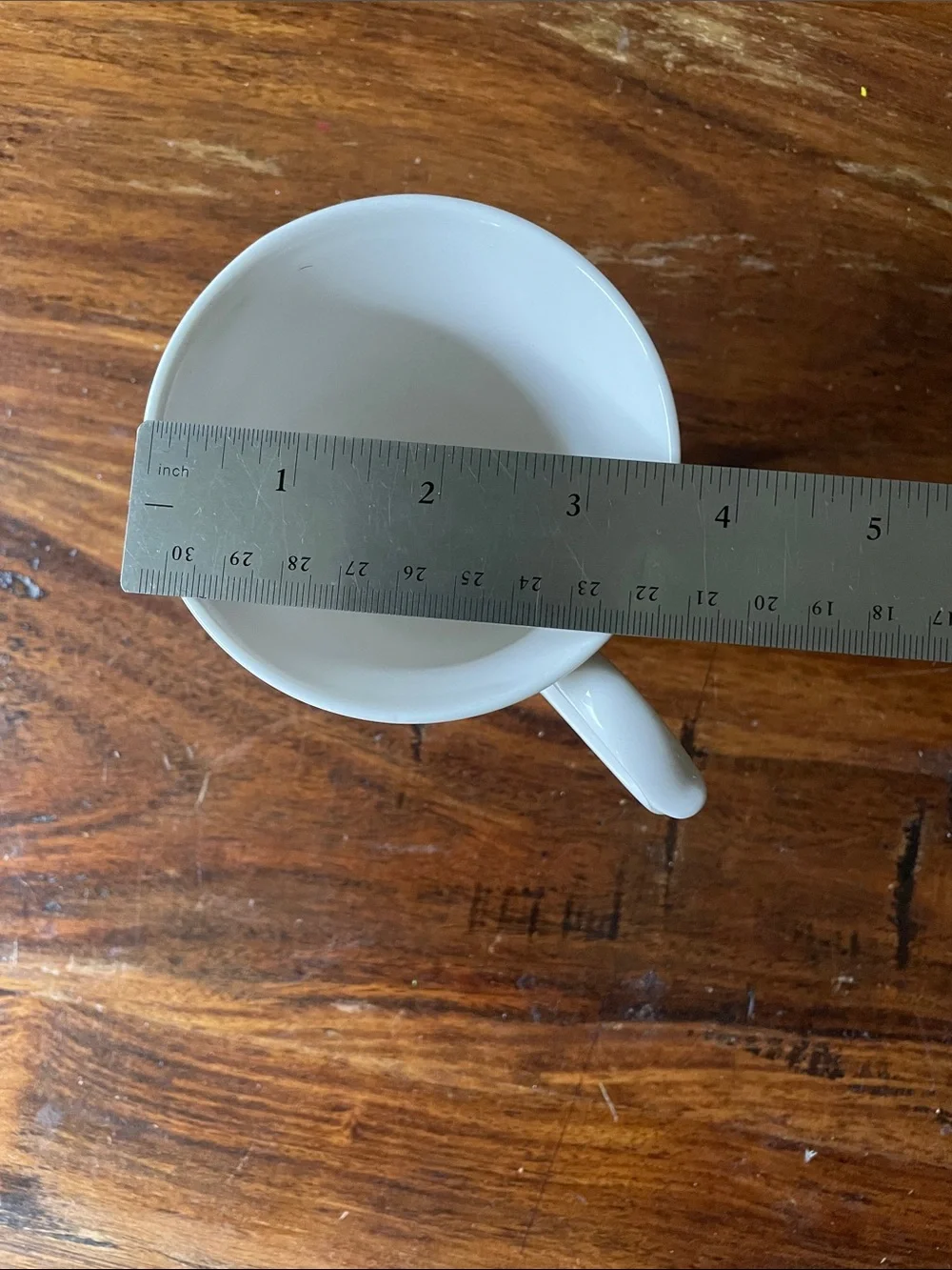 Anthropologie Monogram J footed white teacup tea cup mug